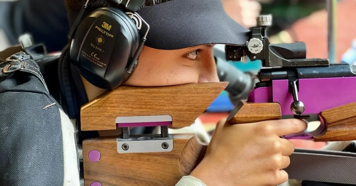 Competitors shooting prone at the Pinhoe Trophy Open Prone competition.